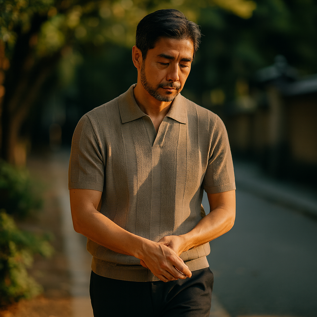 SANJI | クラシックストライプポロシャツ