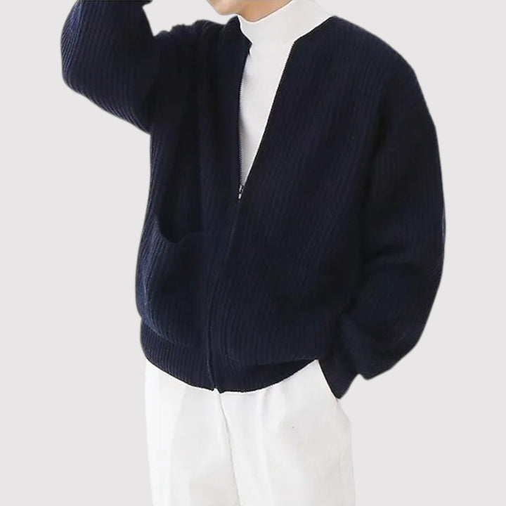 FUMIHIRO | プレミアムジップニットセーター