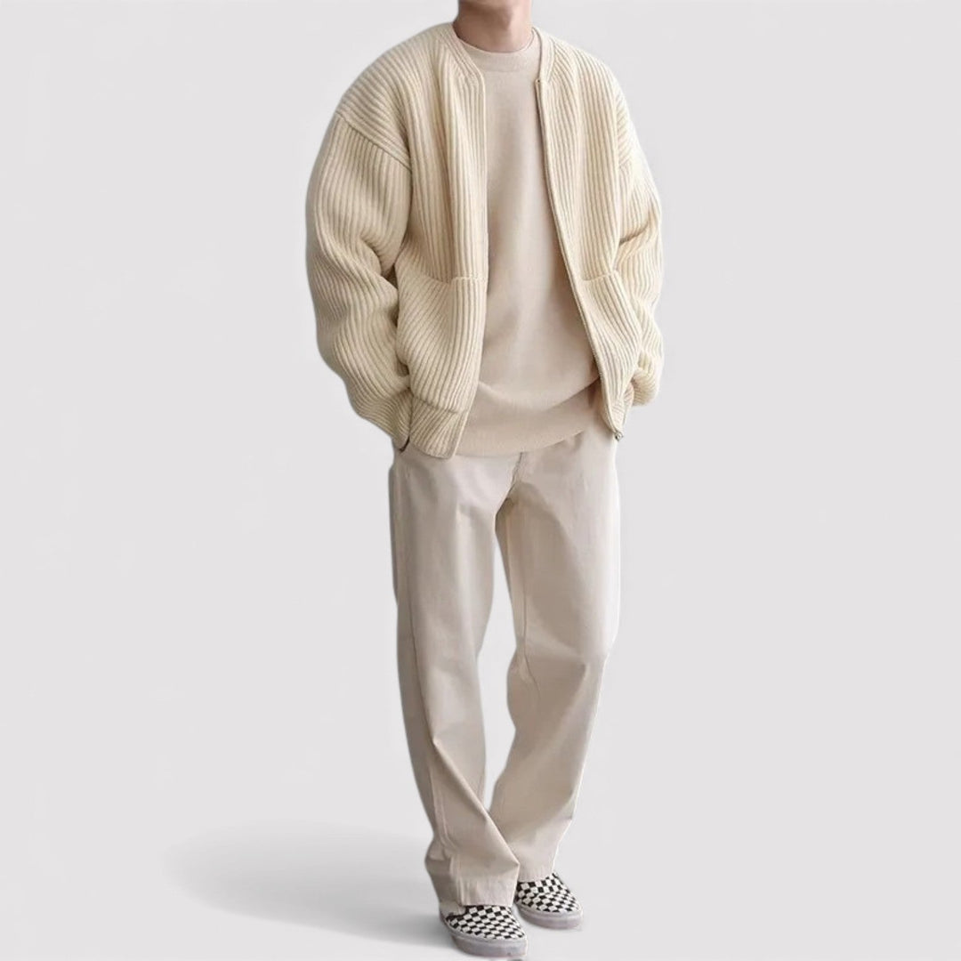 FUMIHIRO | プレミアムジップニットセーター