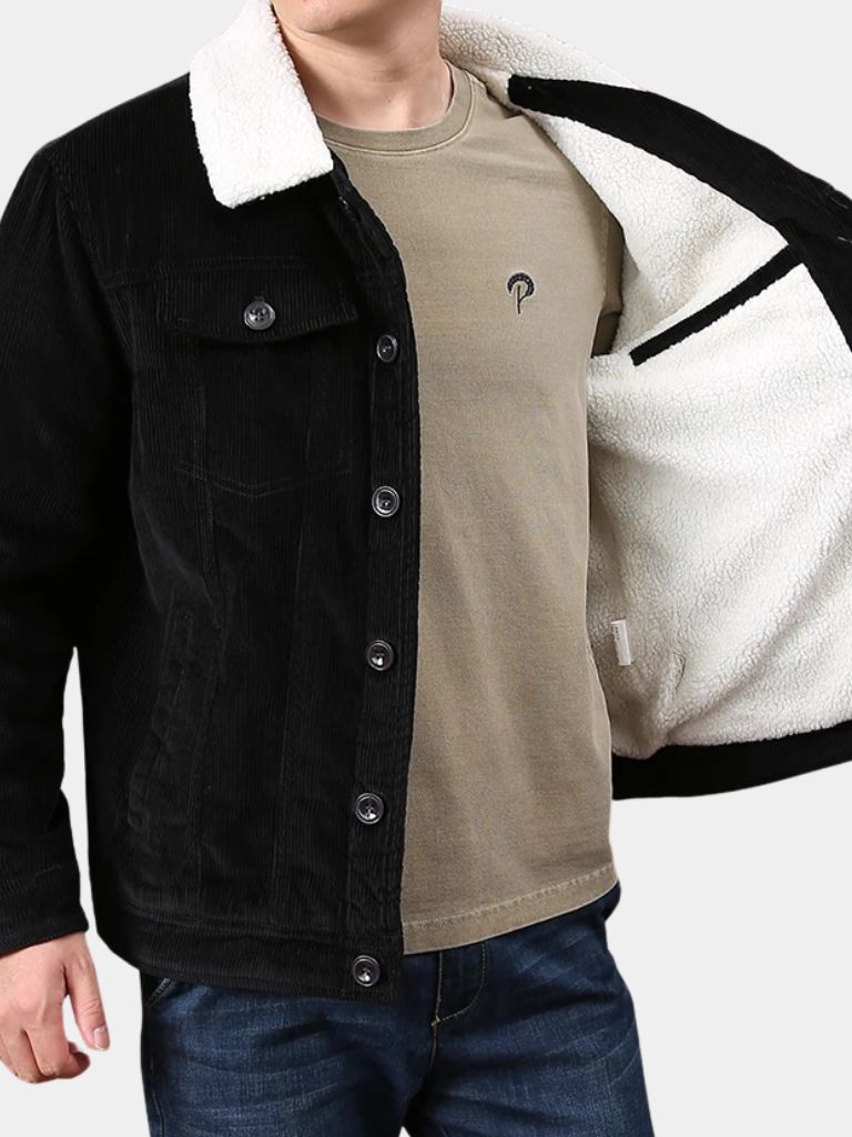 レヴィアン - ヴィンテージ風ミニマリストコーデュロイジャケット