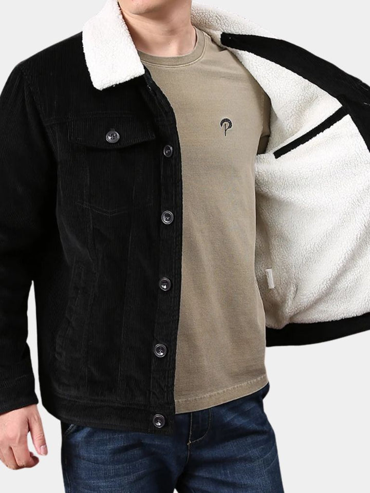 レヴィアン - ヴィンテージ風ミニマリストコーデュロイジャケット