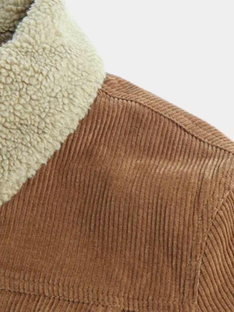 レヴィアン - ヴィンテージ風ミニマリストコーデュロイジャケット