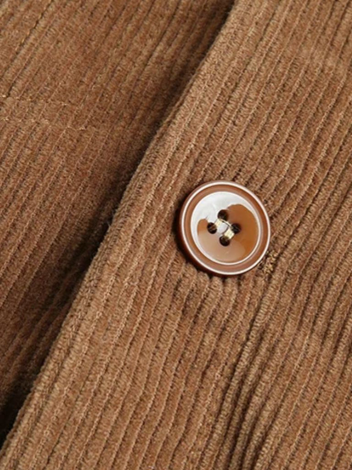 レヴィアン - ヴィンテージ風ミニマリストコーデュロイジャケット