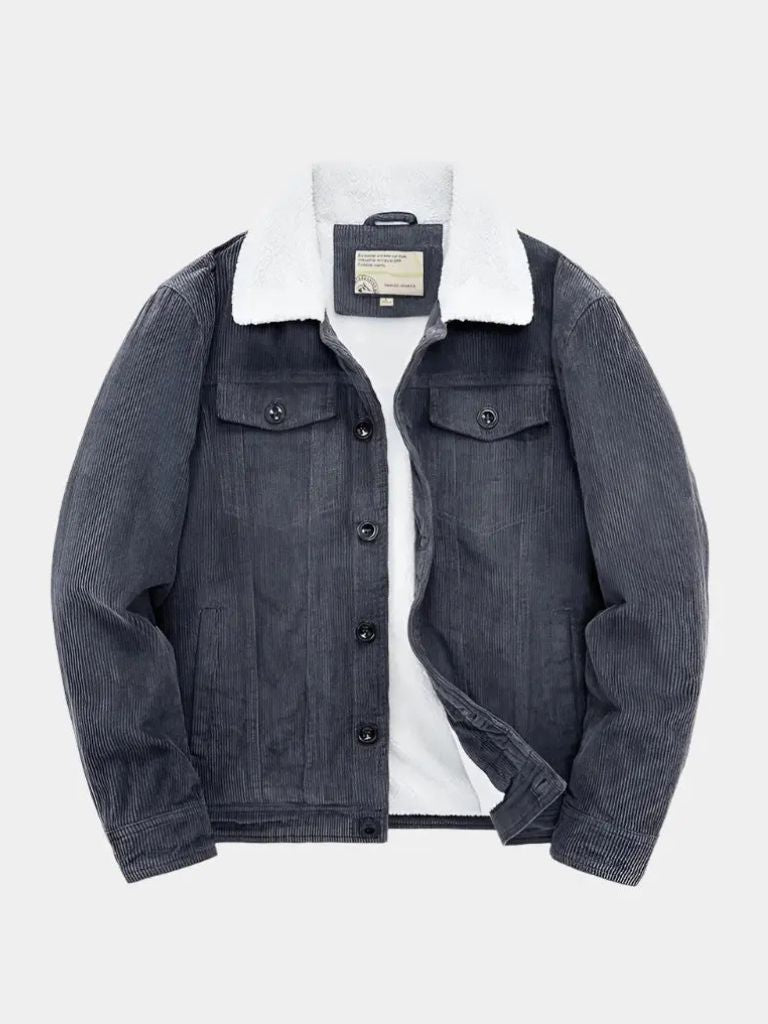 レヴィアン - ヴィンテージ風ミニマリストコーデュロイジャケット