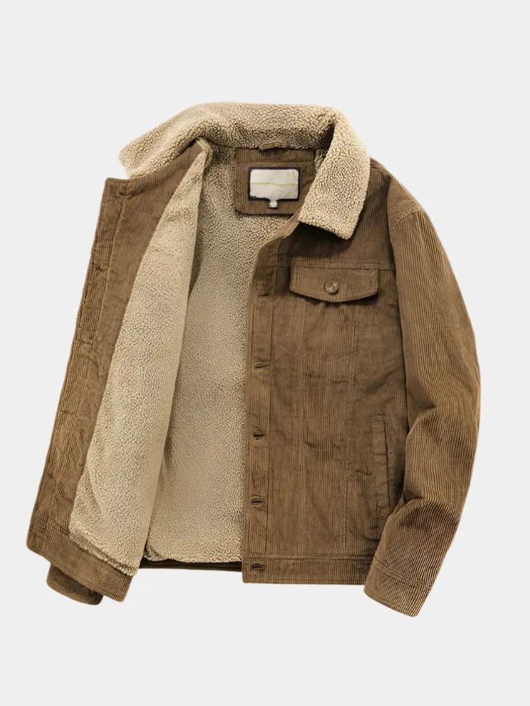 レヴィアン - ヴィンテージ風ミニマリストコーデュロイジャケット