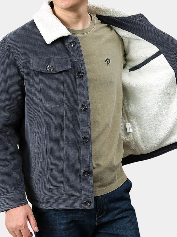 レヴィアン - ヴィンテージ風ミニマリストコーデュロイジャケット