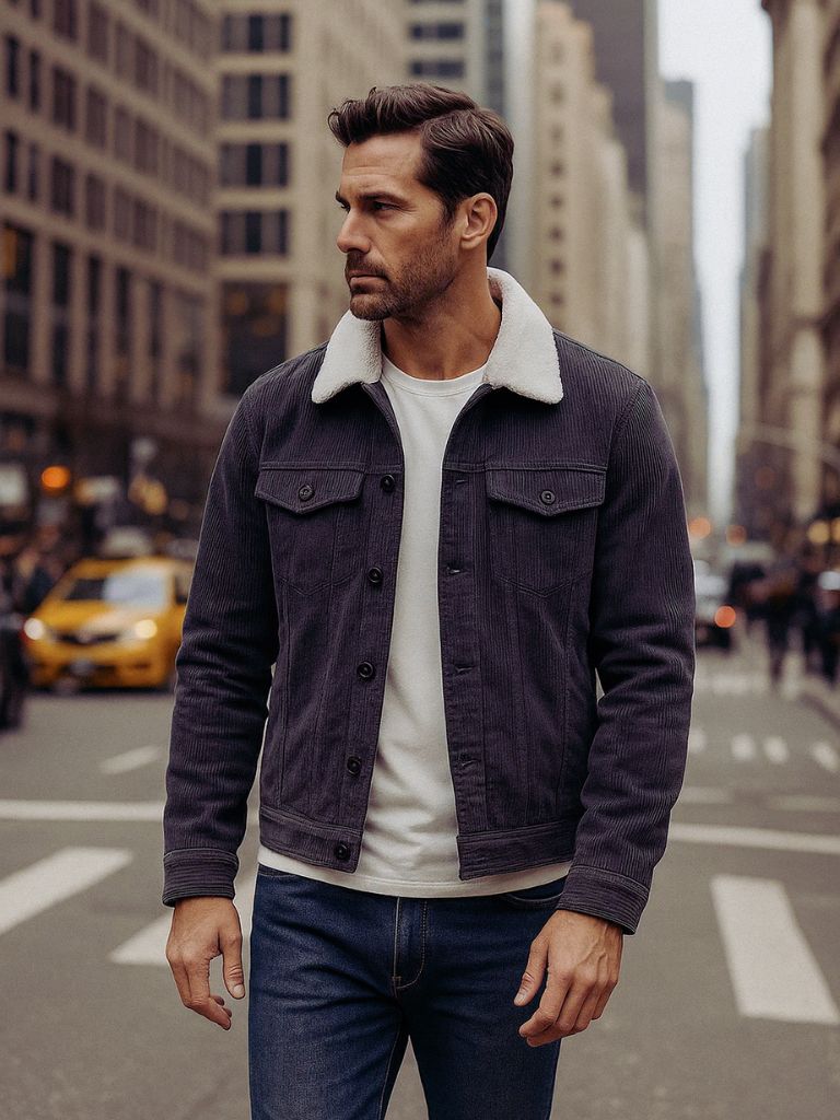 レヴィアン - ヴィンテージ風ミニマリストコーデュロイジャケット